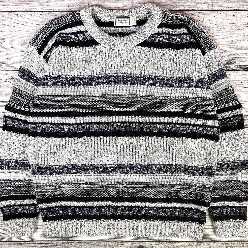 Vintage 1990s Bugle Boy Company Striped Sweater